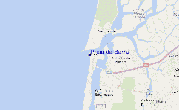mapa de localização de Praia da Barra