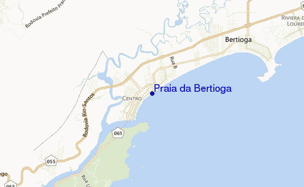 mapa de localização de Praia da Bertioga