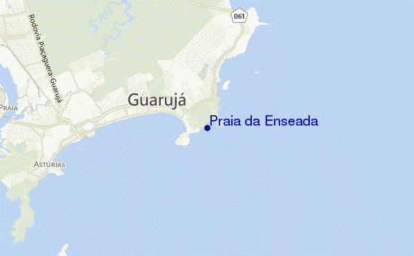 mapa de localização de Praia da Enseada