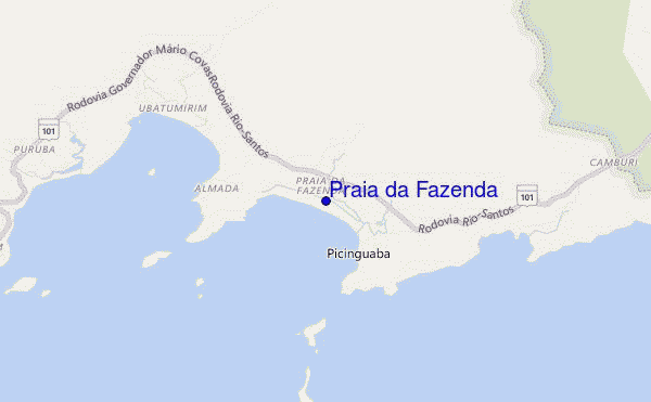mapa de localização de Praia da Fazenda