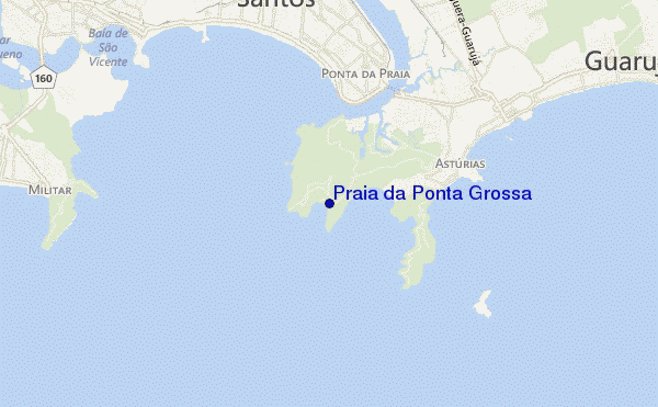 mapa de localização de Praia da Ponta Grossa