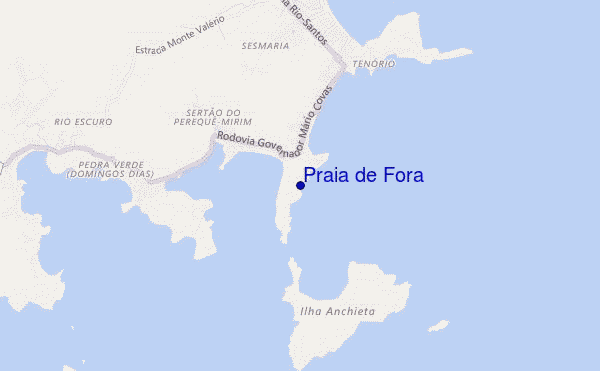 mapa de localização de Praia de Fora