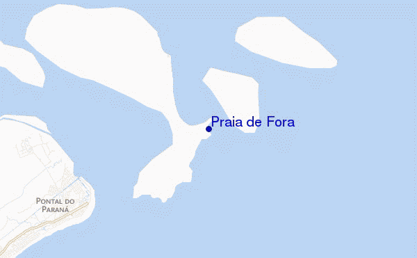 mapa de localização de Praia de Fora