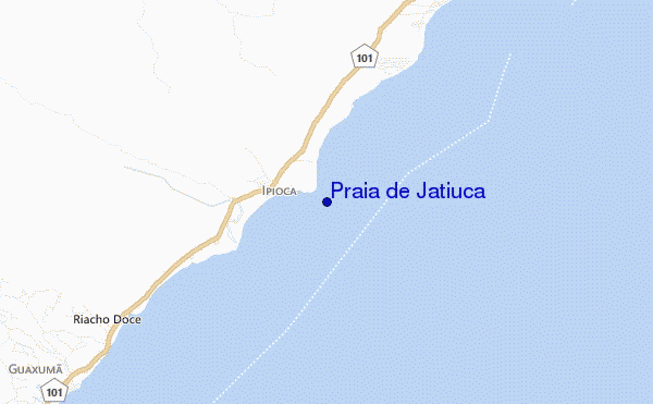 mapa de localização de Praia de Jatiuca