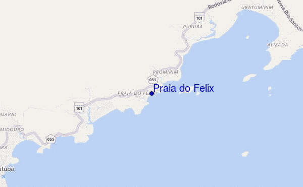 mapa de localização de Praia do Felix