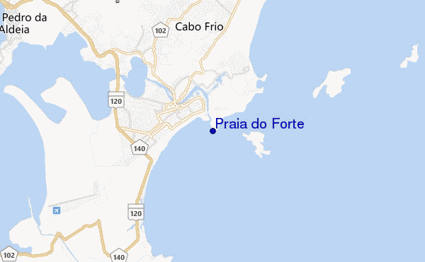 mapa de localização de Praia do Forte