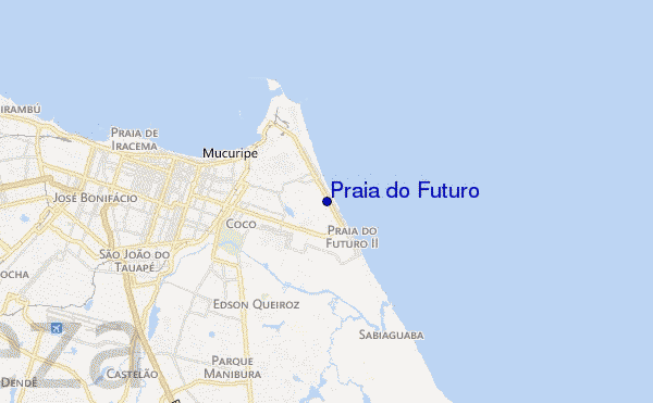 mapa de localização de Praia do Futuro