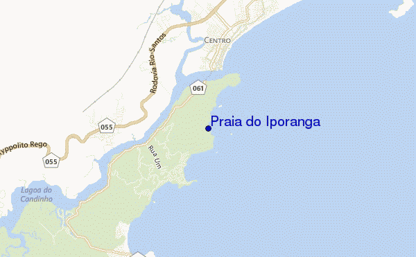 mapa de localização de Praia do Iporanga