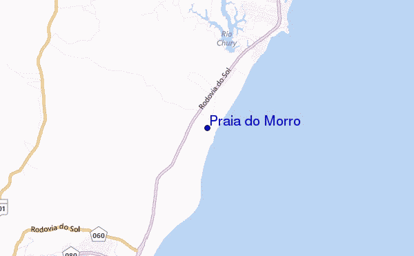 mapa de localização de Praia do Morro