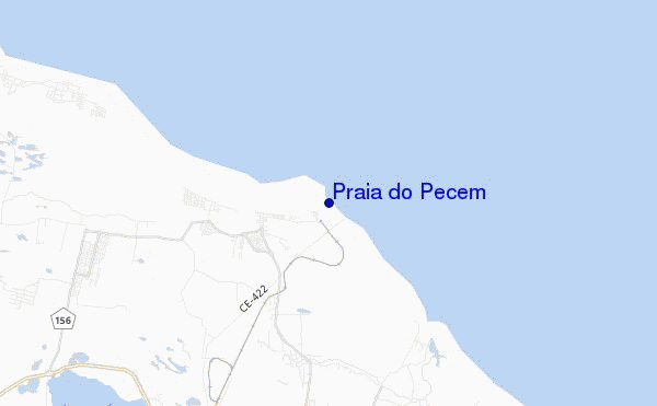 mapa de localização de Praia do Pecem