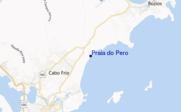 mapa de localização de Praia do Pero