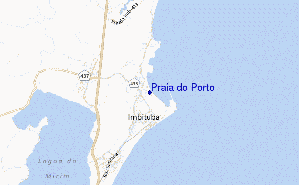 mapa de localização de Praia do Porto