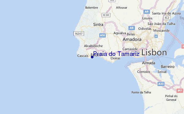 Praia do Tamariz Location Map