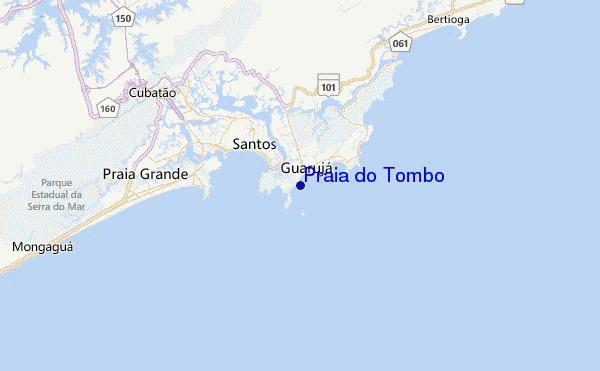 Praia do Tombo Location Map