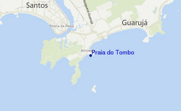mapa de localização de Praia do Tombo