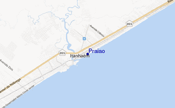 mapa de localização de Praiao