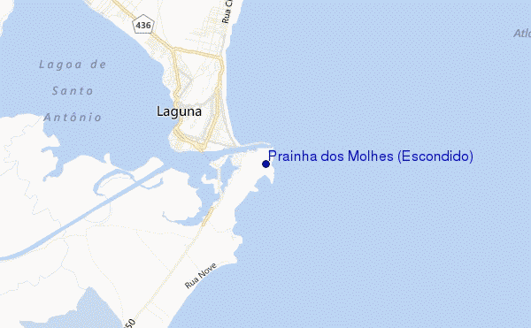 mapa de localização de Prainha dos Molhes (Escondido)
