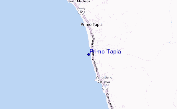 mapa de localização de Primo Tapia