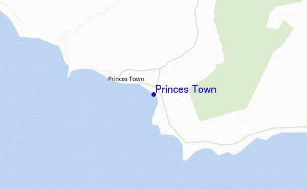 mapa de localização de Princes Town
