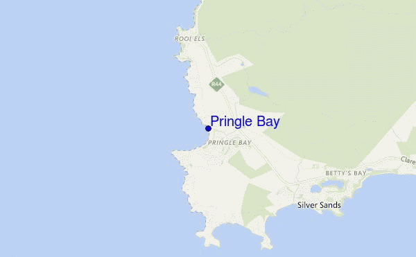 mapa de localização de Pringle Bay