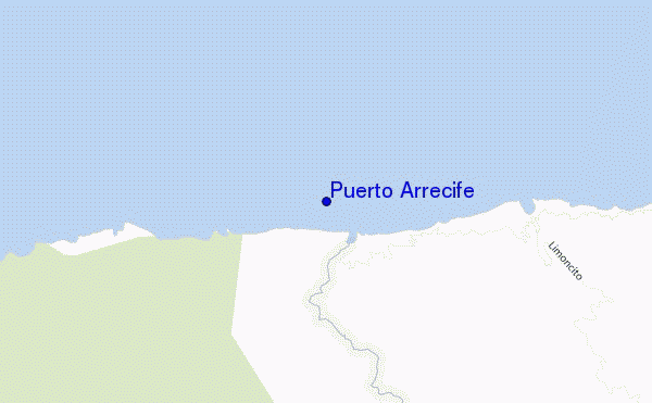 mapa de localização de Puerto Arrecife