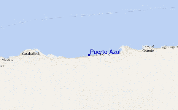 mapa de localização de Puerto Azul