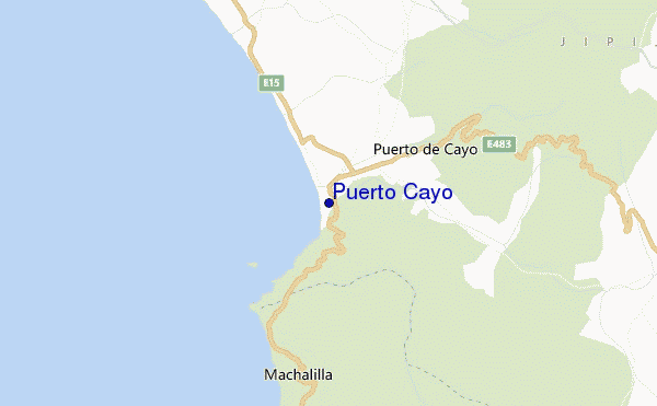 mapa de localização de Puerto Cayo