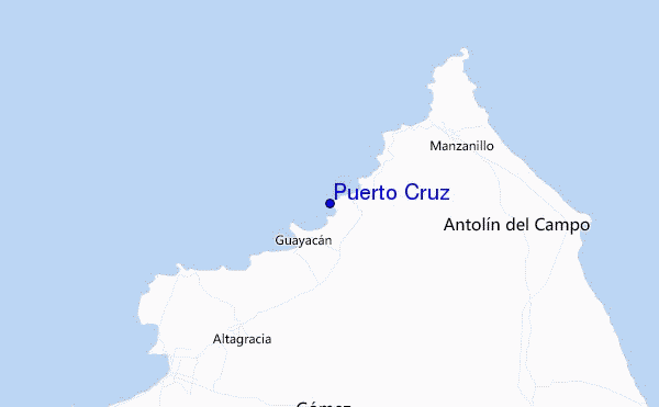 mapa de localização de Puerto Cruz