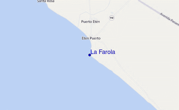 mapa de localização de La Farola