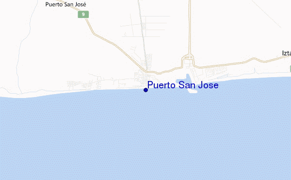 mapa de localização de Puerto San Jose