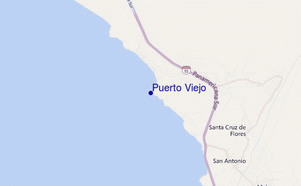 mapa de localização de Puerto Viejo