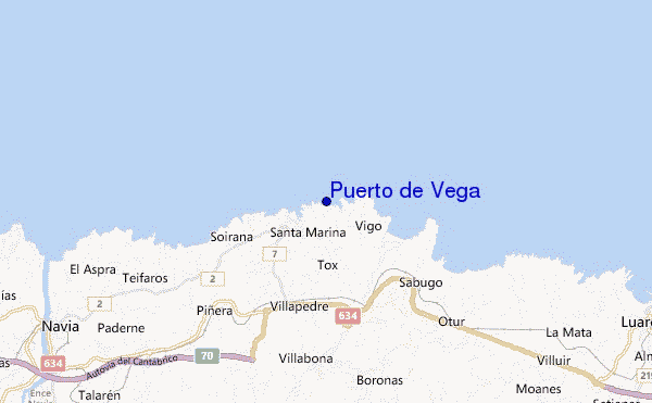 mapa de localização de Puerto de Vega