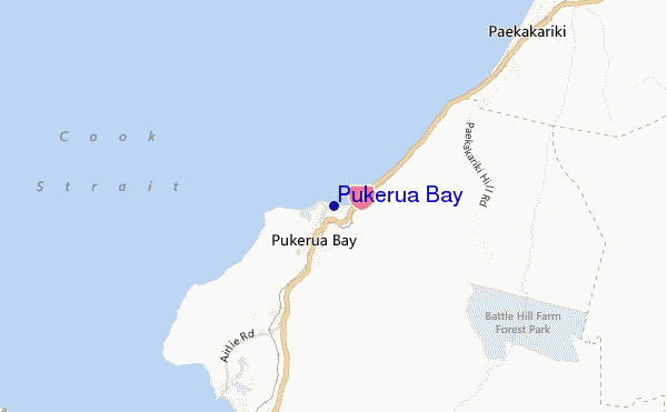 mapa de localização de Pukerua Bay