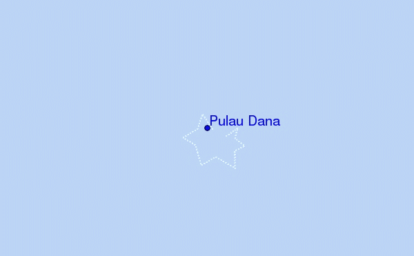 mapa de localização de Pulau Dana