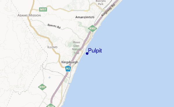mapa de localização de Pulpit