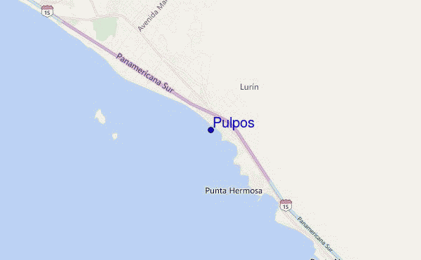 mapa de localização de Pulpos