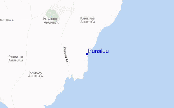 mapa de localização de Punaluu