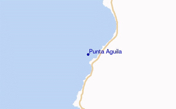 mapa de localização de Punta Aguila