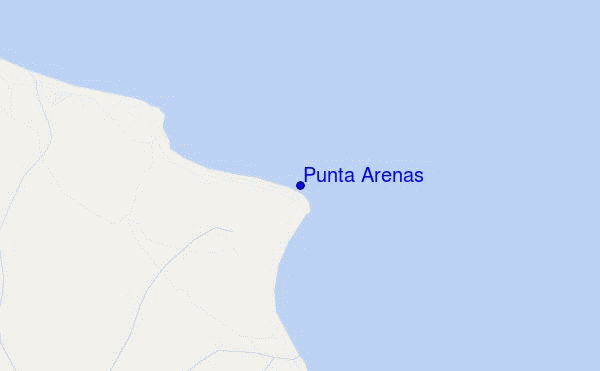 mapa de localização de Punta Arenas