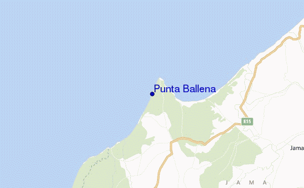 mapa de localização de Punta Ballena