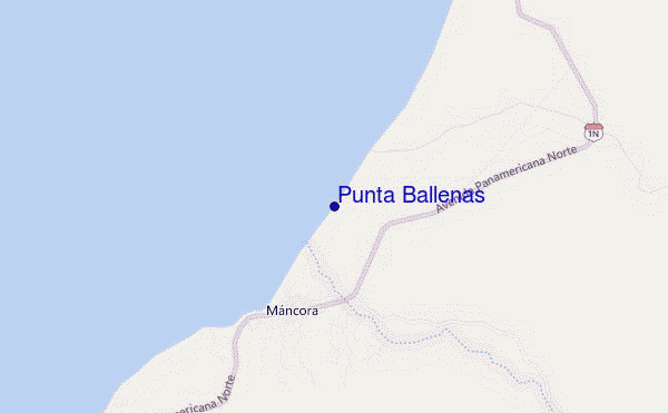 mapa de localização de Punta Ballenas