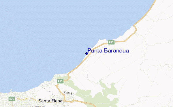 mapa de localização de Punta Barandua