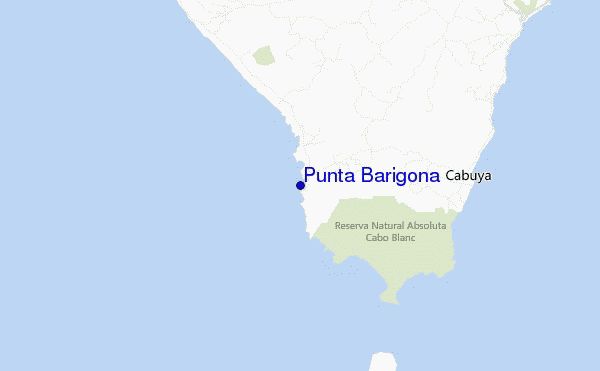 mapa de localização de Punta Barigona