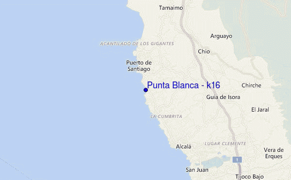 mapa de localização de Punta Blanca - k16