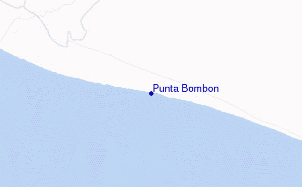 mapa de localização de Punta Bombon