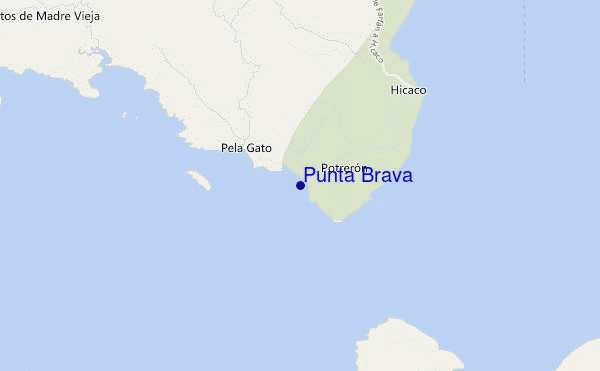 mapa de localização de Punta Brava