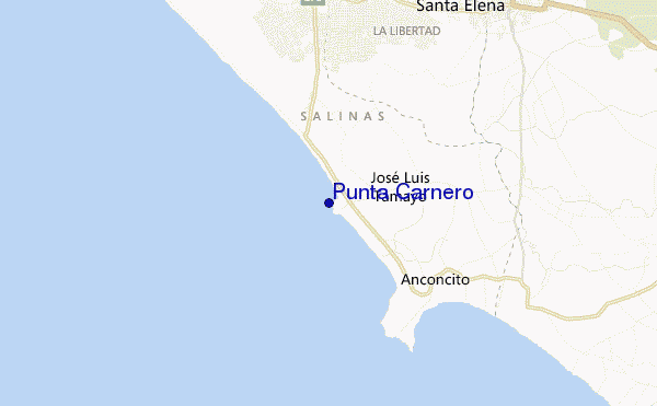 mapa de localização de Punta Carnero