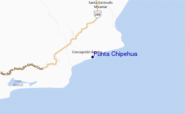 mapa de localização de Punta Chipehua