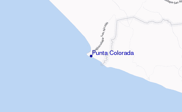 mapa de localização de Punta Colorada