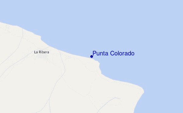 mapa de localização de Punta Colorado